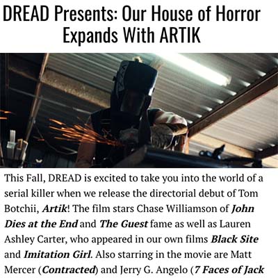 DREAD Presents: Our House of Horror Expands With ARTIK